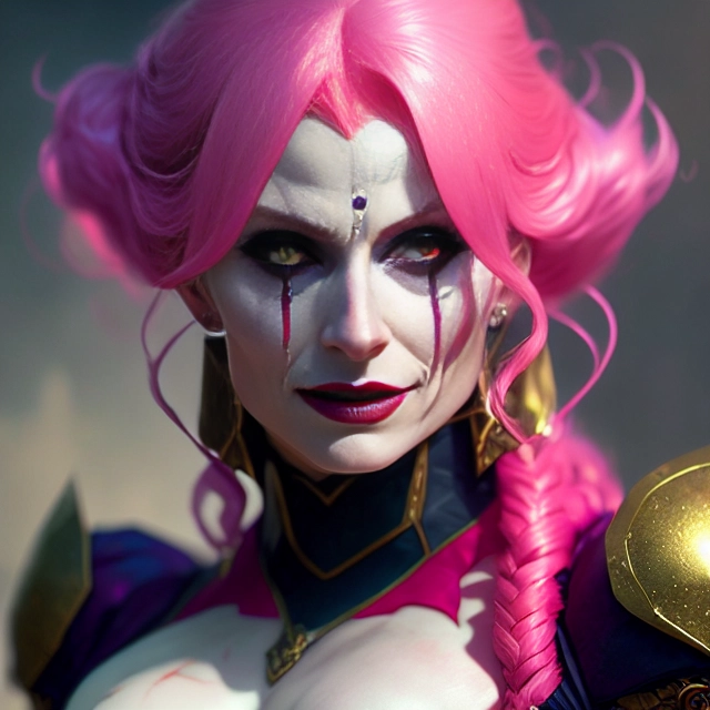Bryce Dallas Howard evil female clown supervillain pink hair